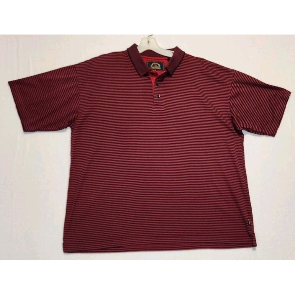 BD Baggies XL Red Blue Polo Double Mercerized Cotton Golf Short Sleeve Shirt